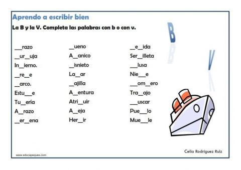 ORTOGRAFÍA: SERGIO CUARTO GRADO