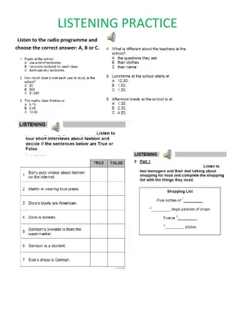 Listening practice