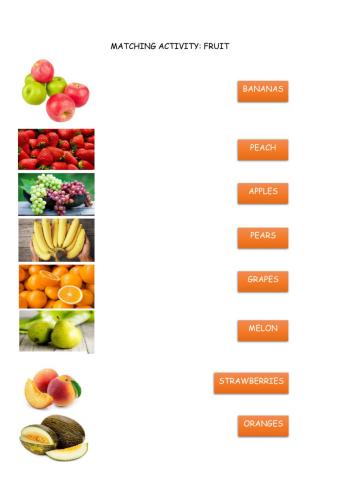 Fruit matching activity