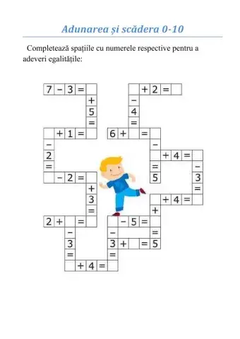 Сareu:Adunarea și scăderea 0-10