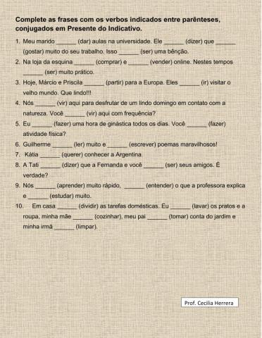 Presente do Indicativo