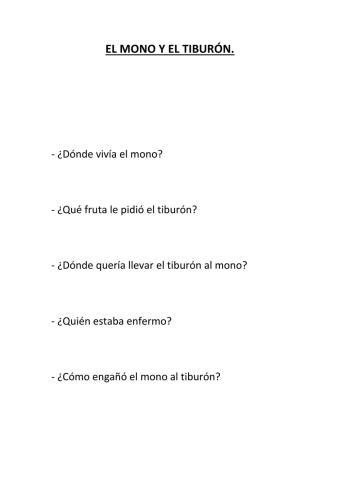 Audiocuento el mono y el tiburón