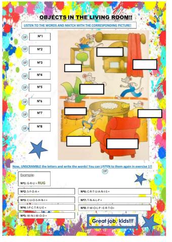 Objects in the living room