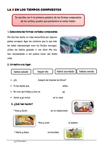 La h en los tiempos compuestos