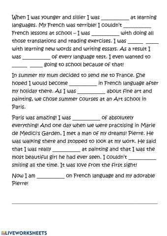 Prepositional Phrases TEST (with answers)