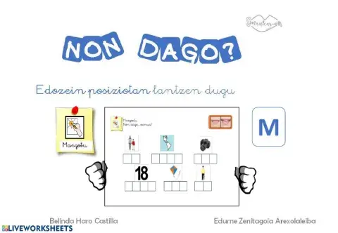 Non dago? M silaba edozein posiziotan