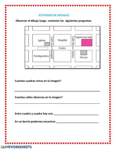 Calles, cuadras y manzanas