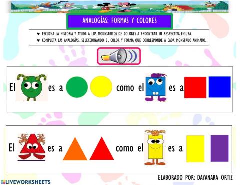 Analogías: Colores y Formas