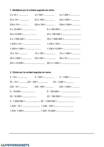 Multiplicacion y Division