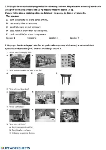 1) listening and reading kl. 8