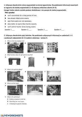 1) listening and reading kl. 8