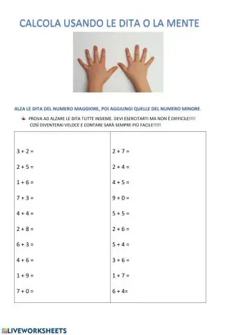 Addizioni con le dita