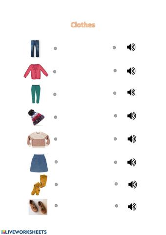 Clothes vocabulary