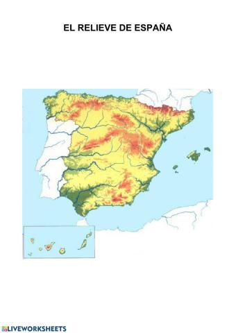 Relieve de españa