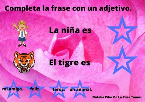 Completa las frases con adjetivos.