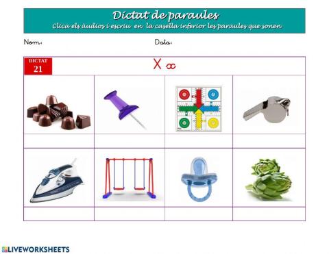 Dictat de paraules 21- La lletra X