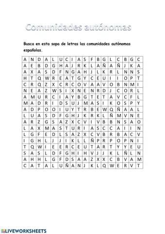 Comunidades autonomas