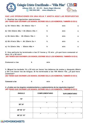 Sistema sexagesimal 2 (5º)