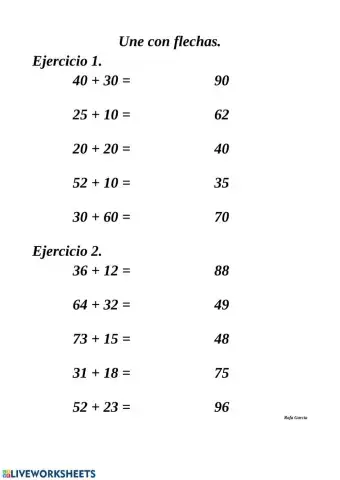 Sumas agrupando decenas y unidades.