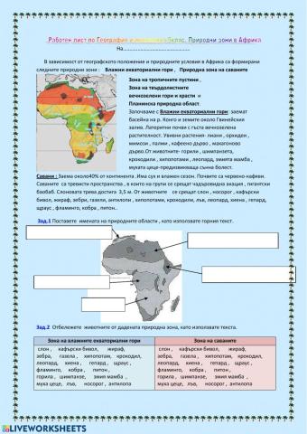 Природни зони в Африка 1