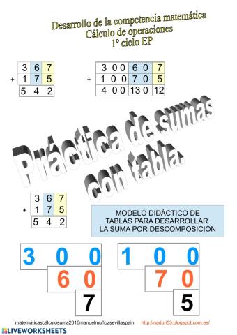 Sumando con descomposición