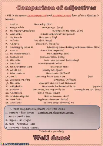 Comparison of adjectives