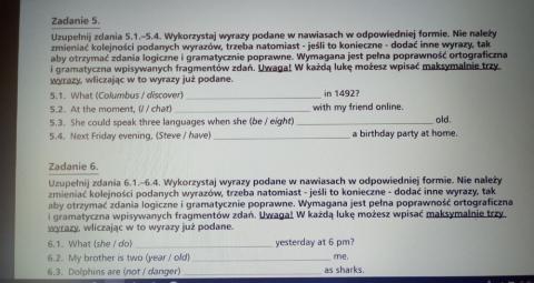 Klasa 8 środki językowe