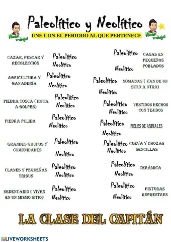 Paleolítico vs Neolítico