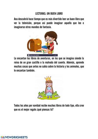 Lectura:un buen libro