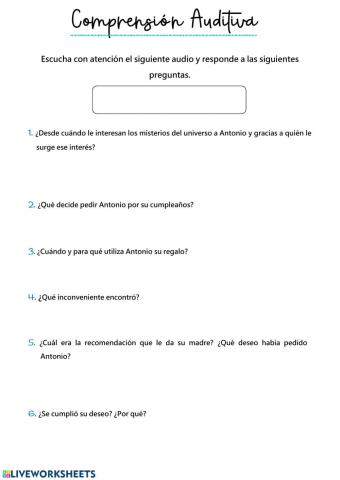 Comprensión Auditiva