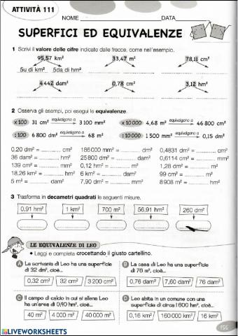 SUPERFICI ED EQUIVALENZE