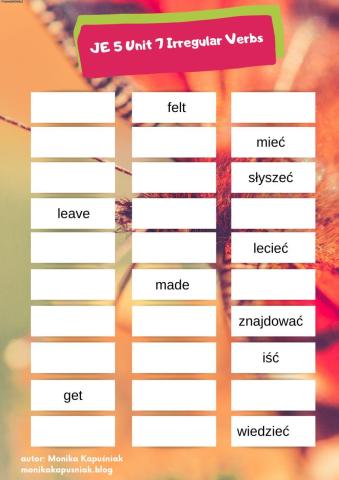 Junior Explorer 5 Unit 7 (irregular) 2