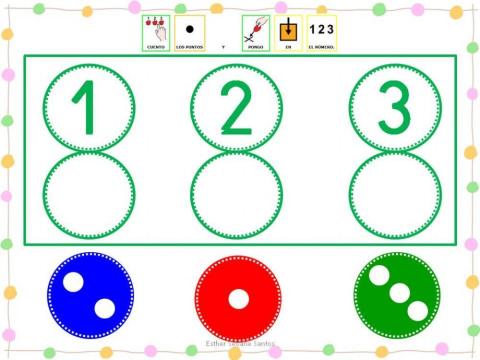 Números 1-3 puntitos