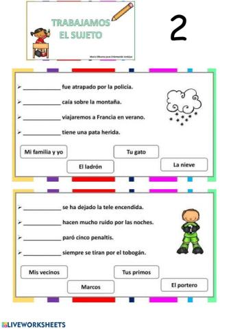 Trabajamos el sujeto 2