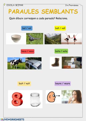 Paraules semblants