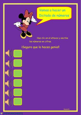 Dictado de números
