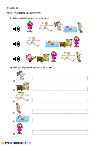 Present continuous affirmative