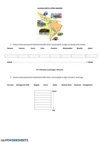 Glavna mesta Latinske Amerike