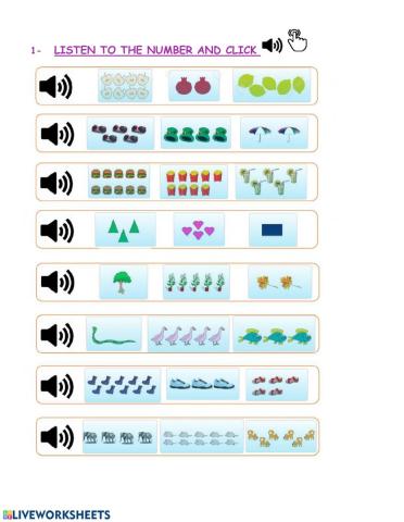 Numbers- Colours- Weather-  School objects