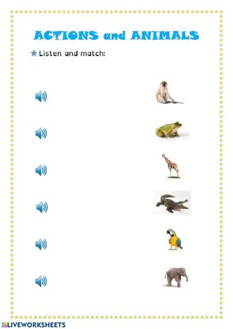 Actions and animals