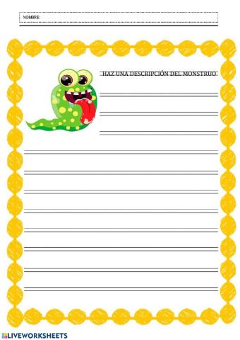 Descripción del monstruo