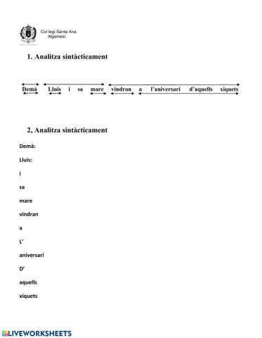 Analitzar sintàctica i morfològicament