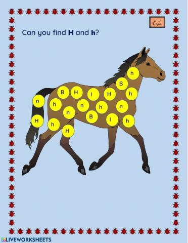 Letter H recognition