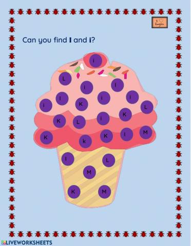 Letter I recognition