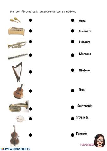 Nombre de los instrumentos