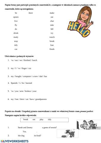 Present Perfect2 Steps plus 6 unit 7