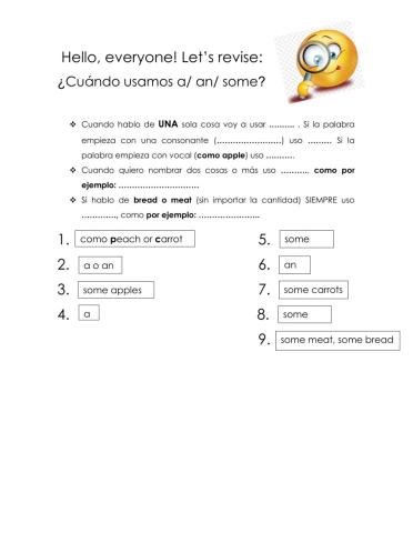 Revision some- a- an