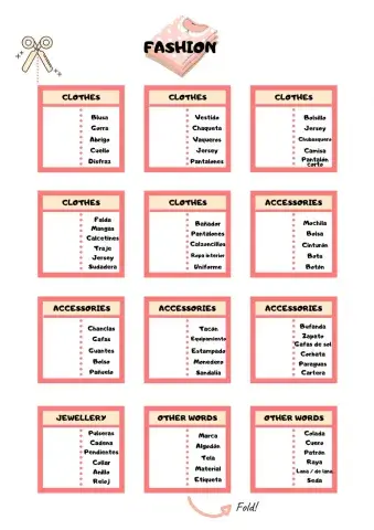 Fashion: vocabulario