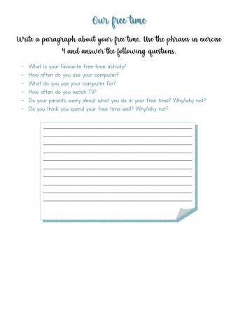 Our free time - writing