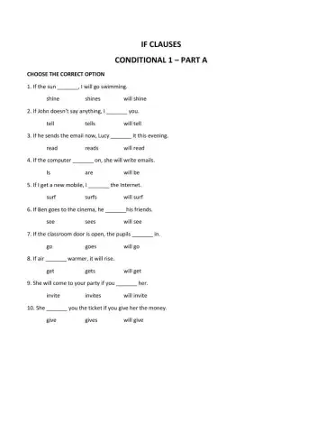 If Conditional 1 - Pt A